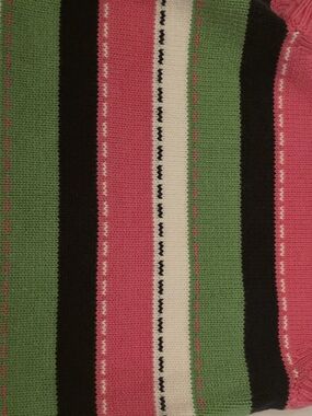 Gymboree Pink, Green, Black & Cream Striped Knit Top